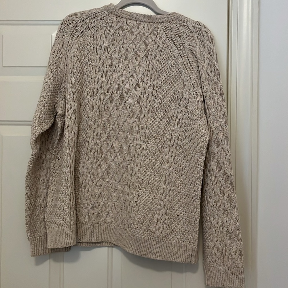 J. Crew Heather Khaki Donegal Cable Crewneck Sweater/NWT/XXL - Picture 10 of 10